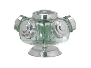 BALEIRO MEDIO VIDRO TAMPAP PRATA PLASTICA