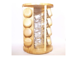 PORTA CONDIMENTO MADEIRA C/16 REDONDO