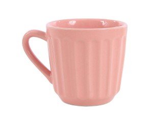 CANECA CERAMICA CANELADA ROSA