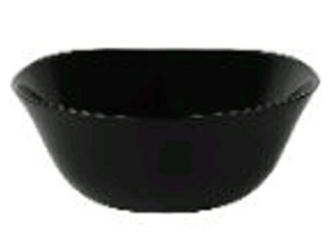 TIGELA VIDRO PRETO QUADRADA 19X06CM