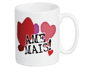 CANECA CERAMICA 280ML AME MAIS C/CX
