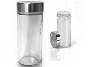 PORTA CONDIMENTO VIDRO TAMPA-INOX