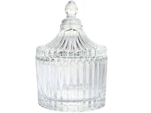 BOMBONIERE VIDRO RETO 13CM 120ML