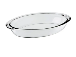 ASSADEIRA VIDRO BOROSILICATO 1,3L - 28,7*25,6*4,3Cm