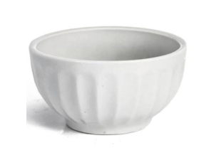 CUMBUCA CERAMICA 480ML CANELADA BRANCA