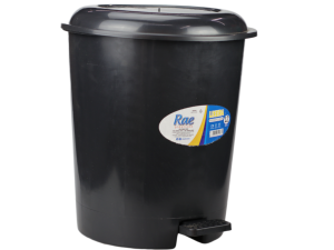 LIXEIRA PEDAL PLASTICA 12L PRETA REDONDA
