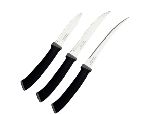 JOGO 3 FACA INOX FELICE CABO PRETO