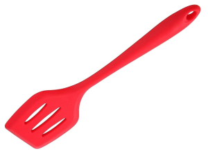 ESPATULA SILICONE 30CM VAZADA VERMELHA