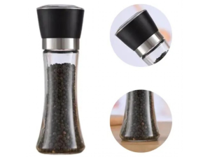 MOEDOR PIMENTA VIDRO TAMPA PRETA 210ML