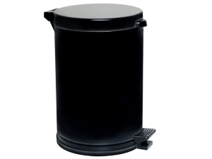 LIXEIRA PEDAL 3,0L INOX PRETA