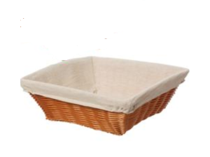 CESTA RATTAN LILY 24CM QUADRADA/FORRO