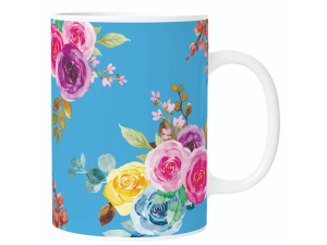 CANECA PORCELANA 280ML FLORAL