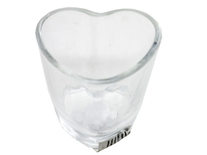 JOGO 6 COPO VIDRO 50ML SHOT HEART