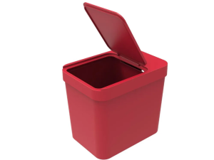 LIXEIRA PLASTICA 5,0L VERMELHA