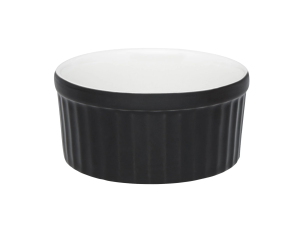 RAMEQUIN CERAMICA 77ML PRETO CANELADO