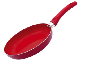 FRIGIDEIRA ALUMINIO 24CM VERMELHA CABO-SILICONE