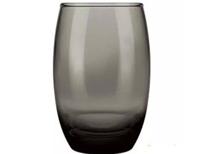 JOGO 6 COPO VIDRO 475ML BOJUDO CINZA