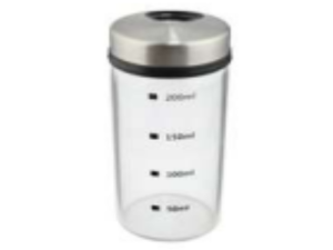 POTE VIDRO BOROSS 200ML TAMPA-INOX