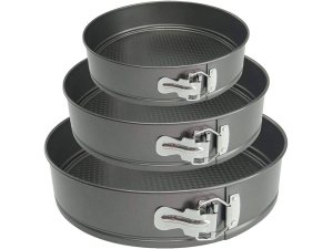 JOGO 3 FORMA FUNDO REMOVIVEL PRETA 24/26/28CM