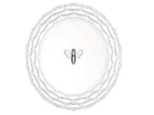 JOGO 4 PRATO VIDRO SOBREMESA BEE