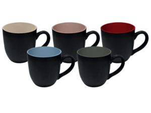 CANECA CERAMICA 150ML PRETA/COLOR