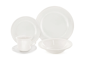 APARELHO 16 JANTAR PORCELANA PERLA BRANCO