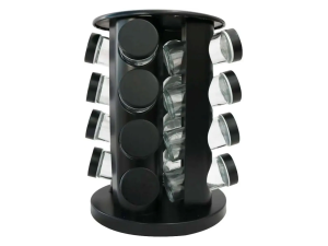 PORTA CONDIMENTO 16PC REDONDO PRETO