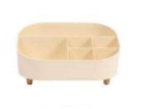 ORGANIZADOR BEGE P/MAQUIAGEM 24X19CM