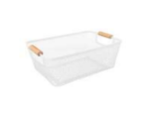 ORGANIZADOR ACRILICO BRANCO 27X18CM ALCA MAD