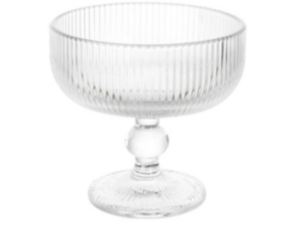 JOGO 6 TACA VIDRO 300ML SOBREMESA RAYE CLEAR