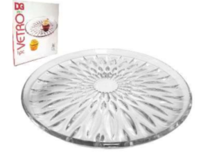 PRATO VIDRO 30CM VETRO DECORADO