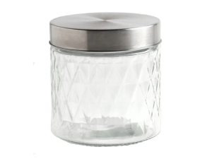 POTE VIDRO 0,8L TEXTURIZADO TP-INOX