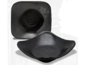 MOLHEIRA MELAMINA 13,5CM PRETA QUADRADA