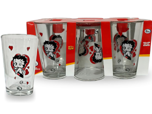 JOGO 06 COPO VIDRO 200ML BETTY BOOP 