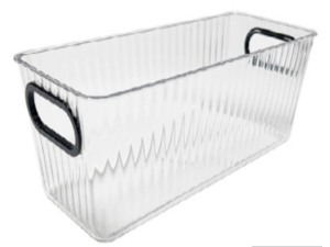 ORGANIZADOR ACRILICO 31X20X16CM PEGADOR PRETO