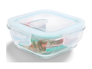 POTE VIDRO HERMETICO QUADRADO 1100ML