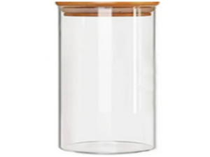POTE VIDRO  750ML TP-BAMBU REDONDO