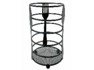 PORTA TALHER METAL 19X10CM PRETO