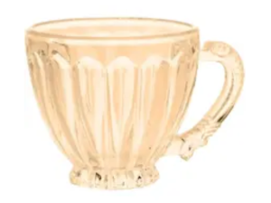 JOGO 6 XICARA VIDRO 205ML DIAMOND AMBAR