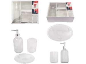 KIT 3 BANHEIRO VIDRO CLEAR 2-MODELOS