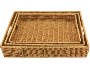 JOGO 3 BANDEJA BAMBU 46X33CM