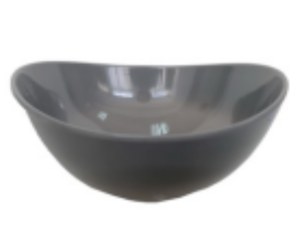 TIGELA MELAMINA CINZA 300ML OVAL