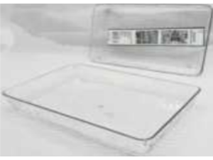 BANDEJA ACRILICA 19X28CM CLEAR LISA