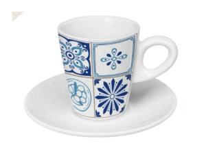 XICARA CERAMICA 80ML LISBOA C/PIRES