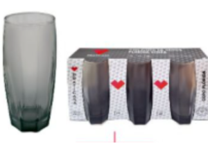 JOGO 3 COPO VIDRO 320ML SEXTAV CINZA 