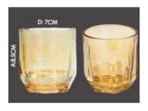 COPO VIDRO 240ML AMBAR