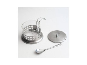 ACUCAREIRO VIDRO/INOX C/COLHER