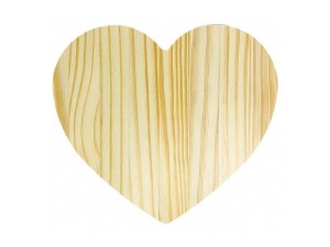 TABUA DE MADEIRA CORAÇÃO PARA SERVIR 30CM