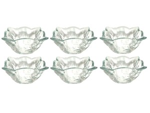 JOGO 6 BOWL VIDRO QUADRADO 225ML LILIUM