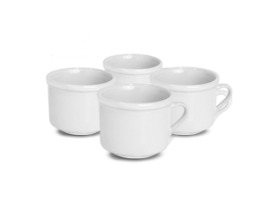JOGO 4 XICARAS CHA 150ML LISA BRANCA
